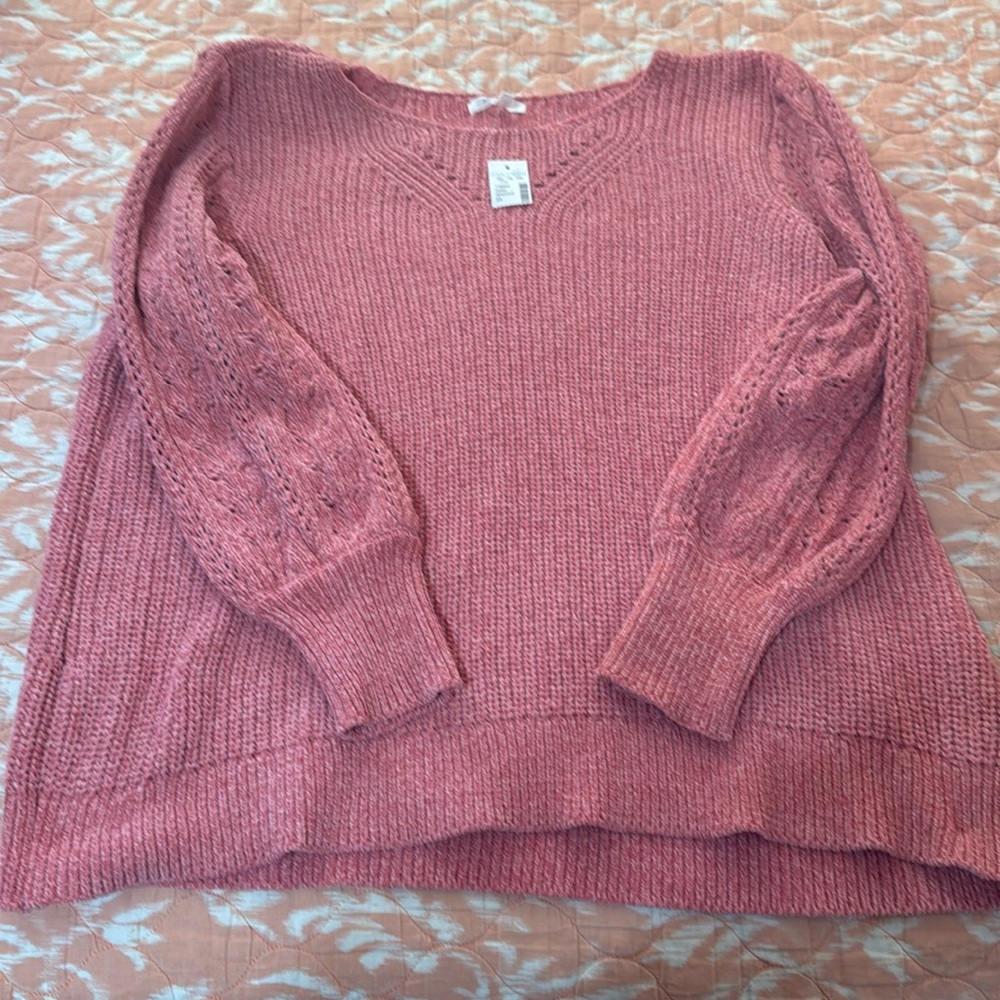 Pink knit sweater